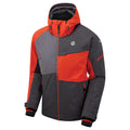 Ebony Grey-Trail Blaze Red - Back - Dare 2B Mens Supercell Waterproof Ski Jacket
