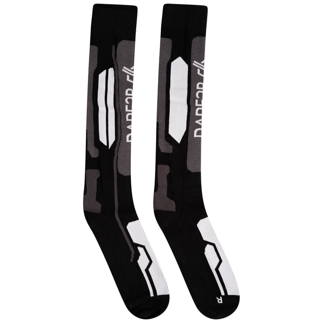 Black-White - Front - Dare 2B Mens Performance Premium Ski Socks
