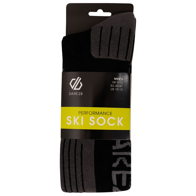 Black-Ebony - Close up - Dare 2B Mens Performance Ski Socks