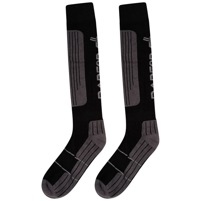 Black-Ebony - Front - Dare 2B Mens Performance Ski Socks