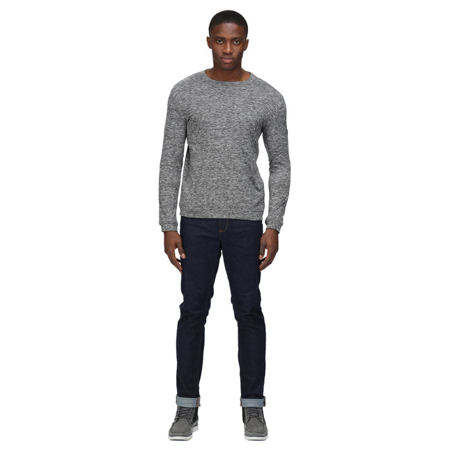 Storm Grey Marl - Back - Regatta Mens Leith Lightweight Sweatshirt