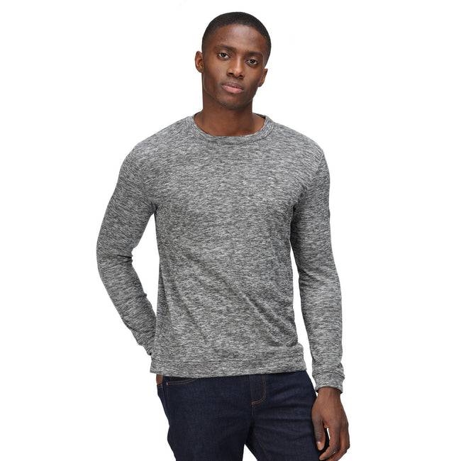 Storm Grey Marl - Side - Regatta Mens Leith Lightweight Sweatshirt