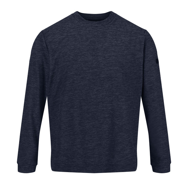 Navy-Black Marl - Front - Regatta Mens Leith Lightweight Sweatshirt