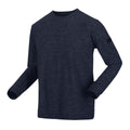 Navy-Black Marl - Pack Shot - Regatta Mens Leith Lightweight Sweatshirt
