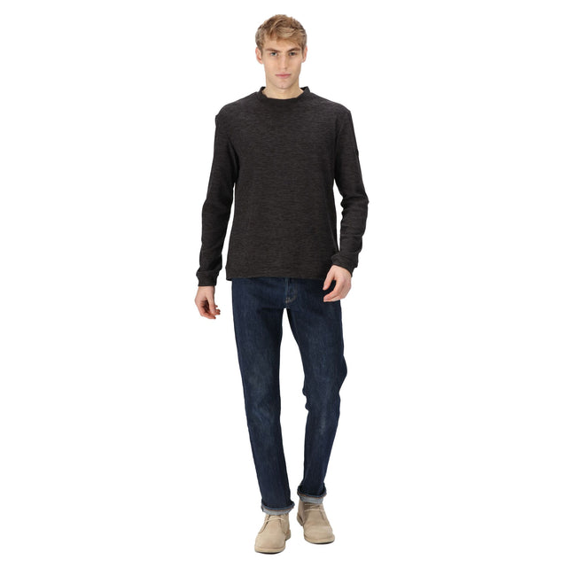 Dark Grey Marl - Back - Regatta Mens Leith Lightweight Sweatshirt