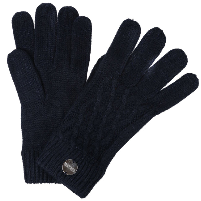 Navy - Front - Regatta Womens-Ladies Multimix III Diamond Gloves
