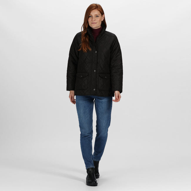 Black - Side - Regatta Womens-Ladies Tarah Quilted Jacket