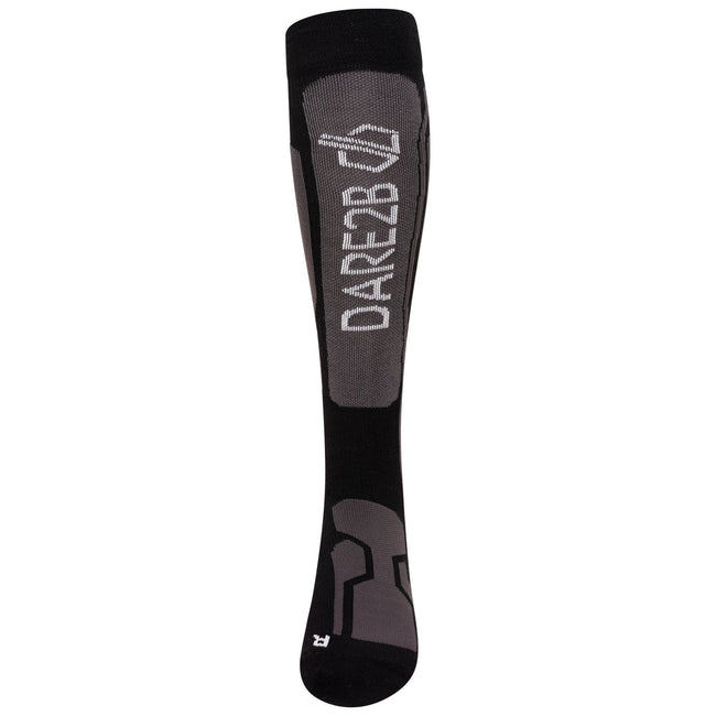 Black-Ebony - Pack Shot - Dare 2B Womens-Ladies Performance Premium Ski Socks