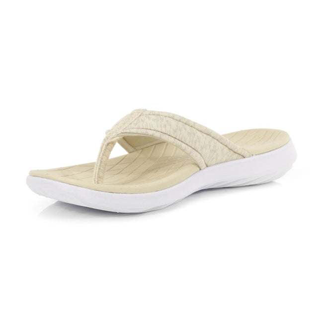 Nutmeg-White - Side - Regatta Womens-Ladies Belle Flip Flops