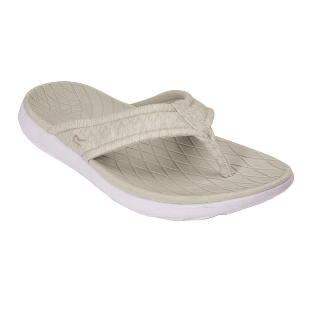 Nutmeg-White - Front - Regatta Womens-Ladies Belle Flip Flops