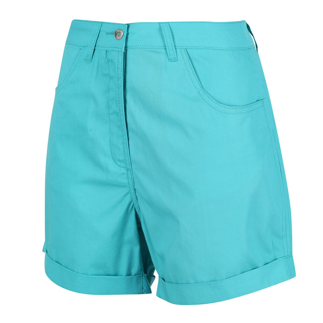 Turquoise - Close up - Regatta Womens-Ladies Pemma Shorts