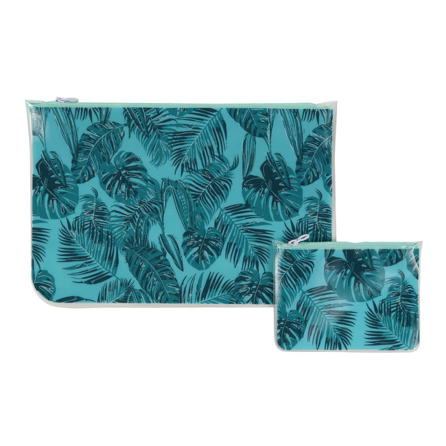 Ice Green - Front - Regatta Palm Leaf Toiletry Bag Set