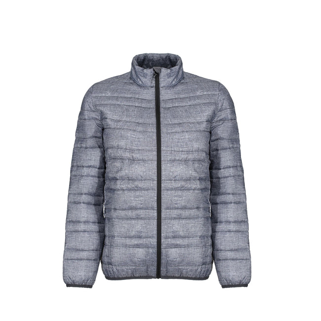 Grey Marl-Black - Front - Regatta Mens Firedown Marl Padded Jacket