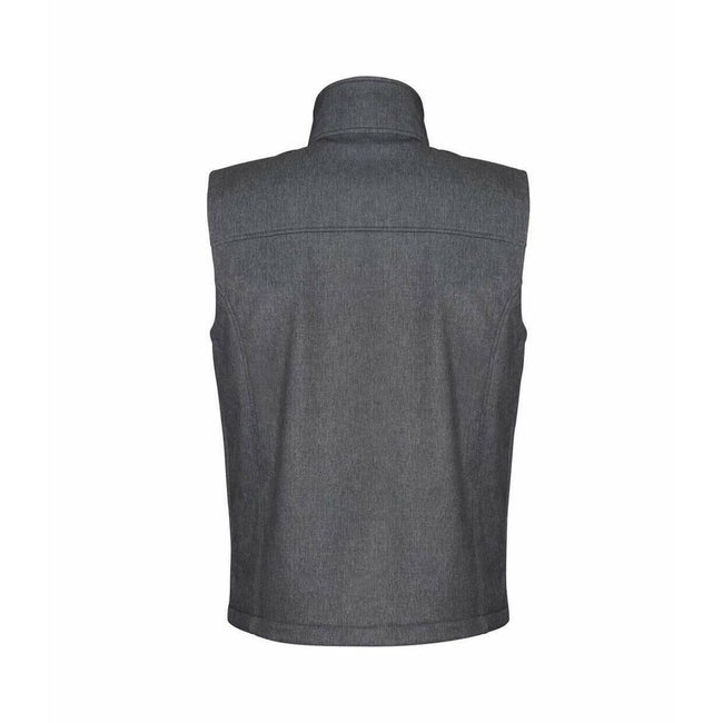 Grey Marl - Back - Regatta Mens Flux Marl Softshell Body Warmer