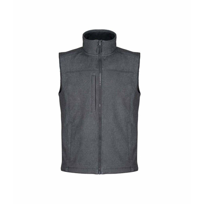 Grey Marl - Front - Regatta Mens Flux Marl Softshell Body Warmer