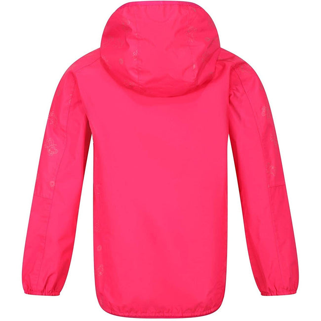 Bright Blush - Side - Regatta Childrens-Kids Waterproof Jacket