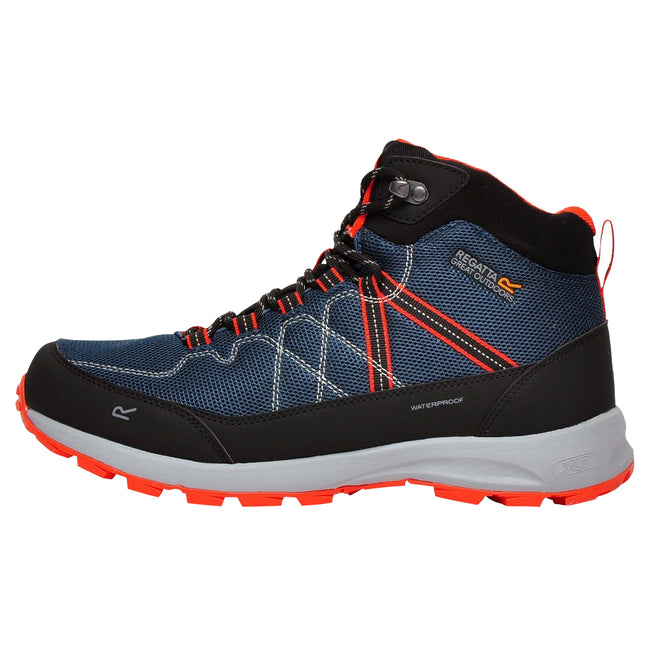 Moonlight Denim-Orange - Front - Regatta Mens Samaris Lite Walking Boots