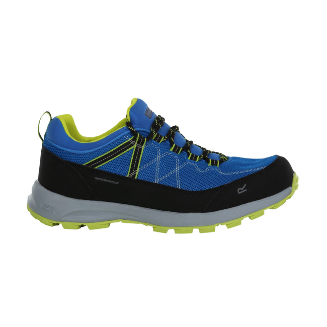 Hawaiian Blue-Electric Lime - Back - Regatta Mens Samaris Lite Walking Shoes