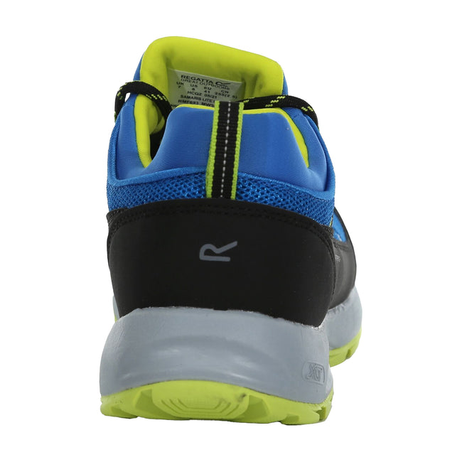 Hawaiian Blue-Electric Lime - Side - Regatta Mens Samaris Lite Walking Shoes