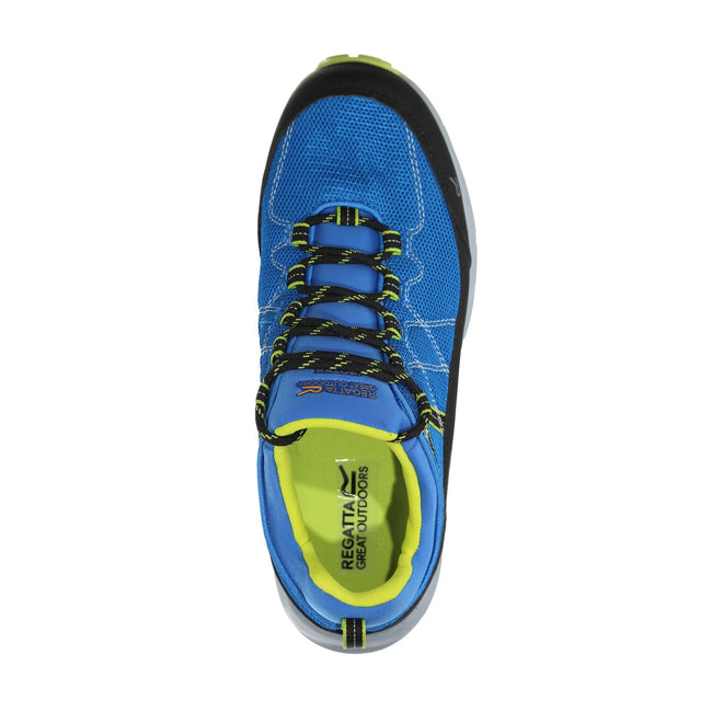 Hawaiian Blue-Electric Lime - Pack Shot - Regatta Mens Samaris Lite Walking Shoes