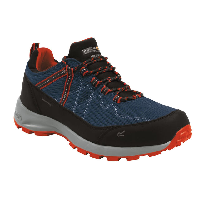 Moonlight Denim-Orange - Front - Regatta Mens Samaris Lite Walking Shoes