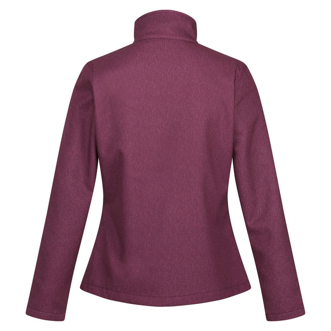 Amaranth Marl - Back - Regatta Womens-Ladies Connie V Softshell Walking Jacket
