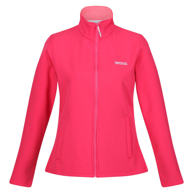 Rethink Pink - Front - Regatta Womens-Ladies Connie V Softshell Walking Jacket