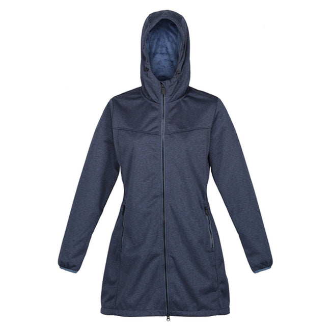 Dark Denim Marl - Front - Regatta Womens-Ladies Alerie II Soft Shell Jacket