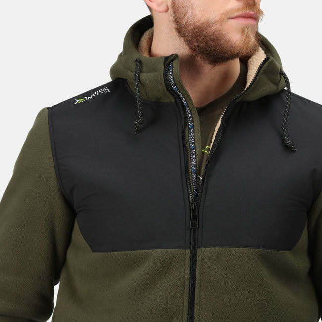 Dark Khaki-Black - Pack Shot - Regatta Mens Garrison Hooded Jacket