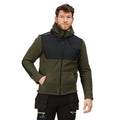 Dark Khaki-Black - Front - Regatta Mens Garrison Hooded Jacket