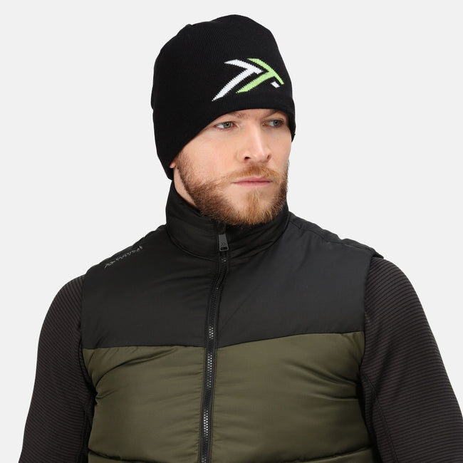 Black-Lime Green - Side - Regatta Mens Waterproof Beanie