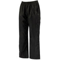Black - Side - Regatta Childrens-Kids Packaway Rain Trousers