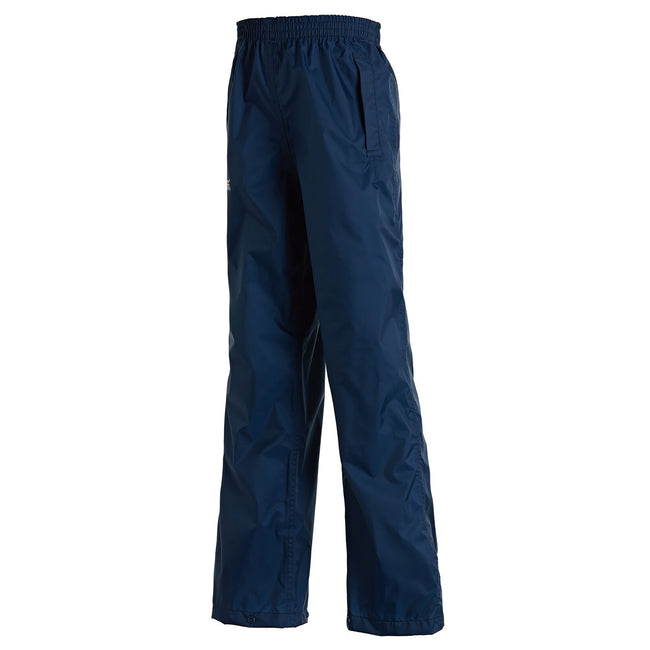 Navy - Side - Regatta Childrens-Kids Packaway Rain Trousers