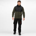 Dark Khaki-Black - Back - Regatta Mens Tactical Threads Major Hoodie