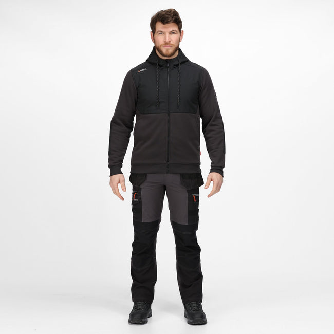 Ash-Black - Back - Regatta Mens Tactical Threads Major Hoodie
