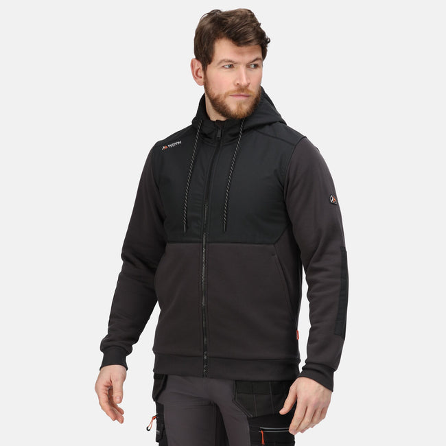 Ash-Black - Side - Regatta Mens Tactical Threads Major Hoodie