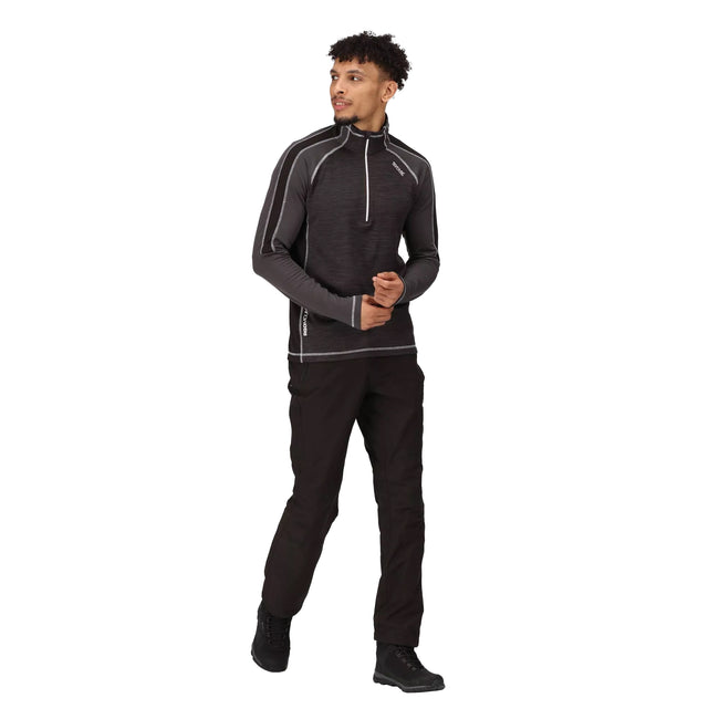 Ash-Dark Grey - Side - Regatta Mens Hepley Fleece