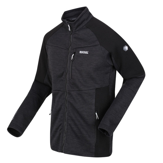 Ash-Black - Pack Shot - Regatta Mens Farson Soft Shell Jacket