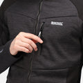 Ash-Black - Close up - Regatta Mens Farson Soft Shell Jacket