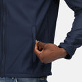 Navy - Close up - Regatta Mens Eco Ablaze Soft Shell Jacket