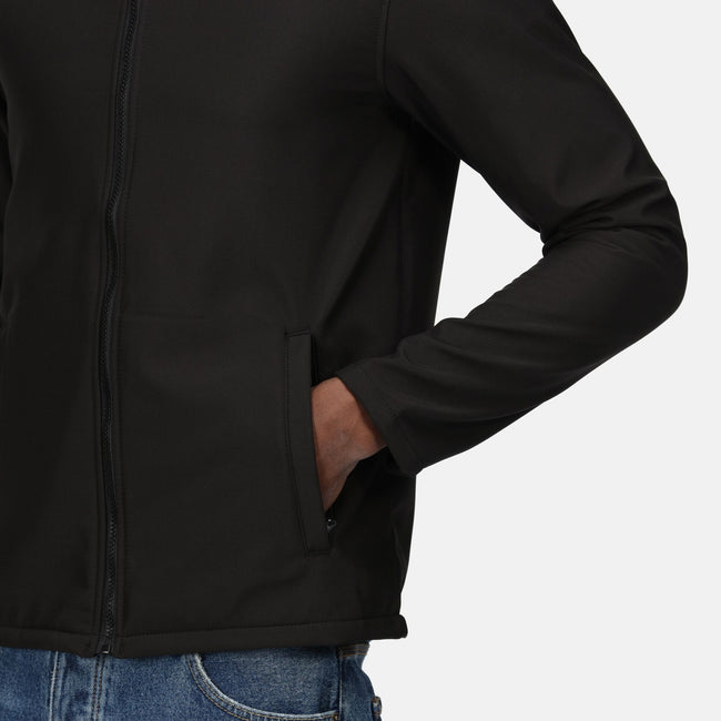 Black - Close up - Regatta Mens Eco Ablaze Soft Shell Jacket
