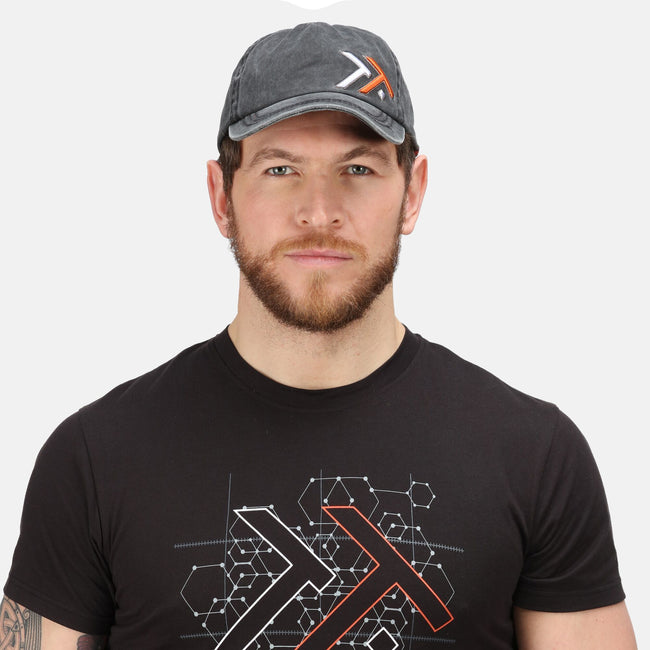 Black-Magma Orange - Side - Regatta Mens Tactical Baseball Cap