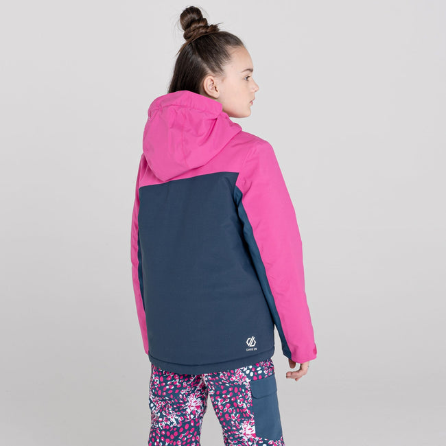 Raspberry Rose - Lifestyle - Dare 2B Childrens-Kids Humour Leopard Print Waterproof Ski Jacket