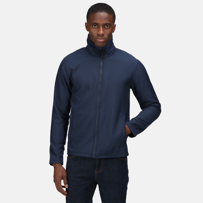 Navy - Back - Regatta Mens Pro Soft Shell Jacket