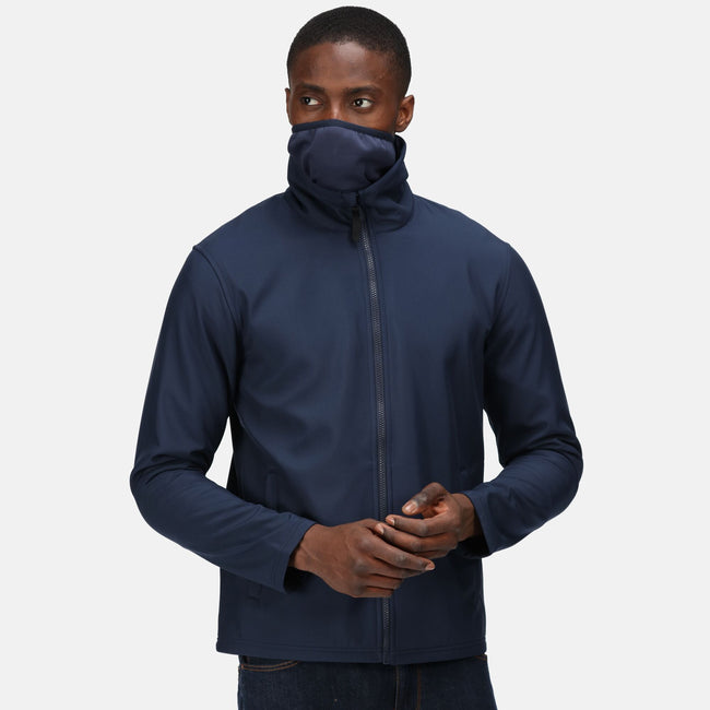 Navy - Side - Regatta Mens Pro Soft Shell Jacket