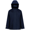 Navy - Front - Regatta Childrens-Kids Packaway Waterproof Jacket