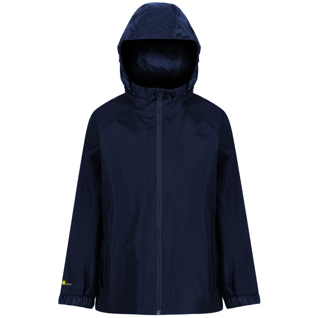 Navy - Front - Regatta Childrens-Kids Packaway Waterproof Jacket