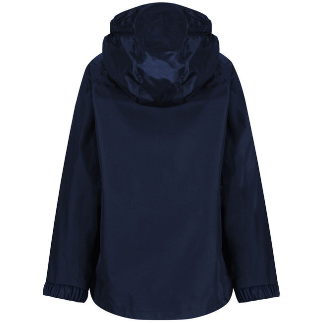 Navy - Back - Regatta Childrens-Kids Packaway Waterproof Jacket