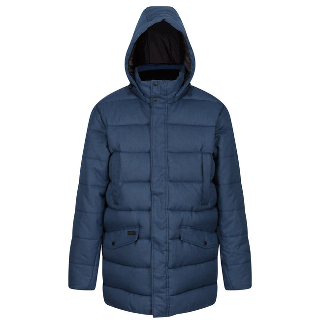 Dark Denim - Front - Regatta Mens Aban Insulated Parka