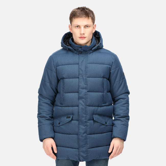 Dark Denim - Back - Regatta Mens Aban Insulated Parka